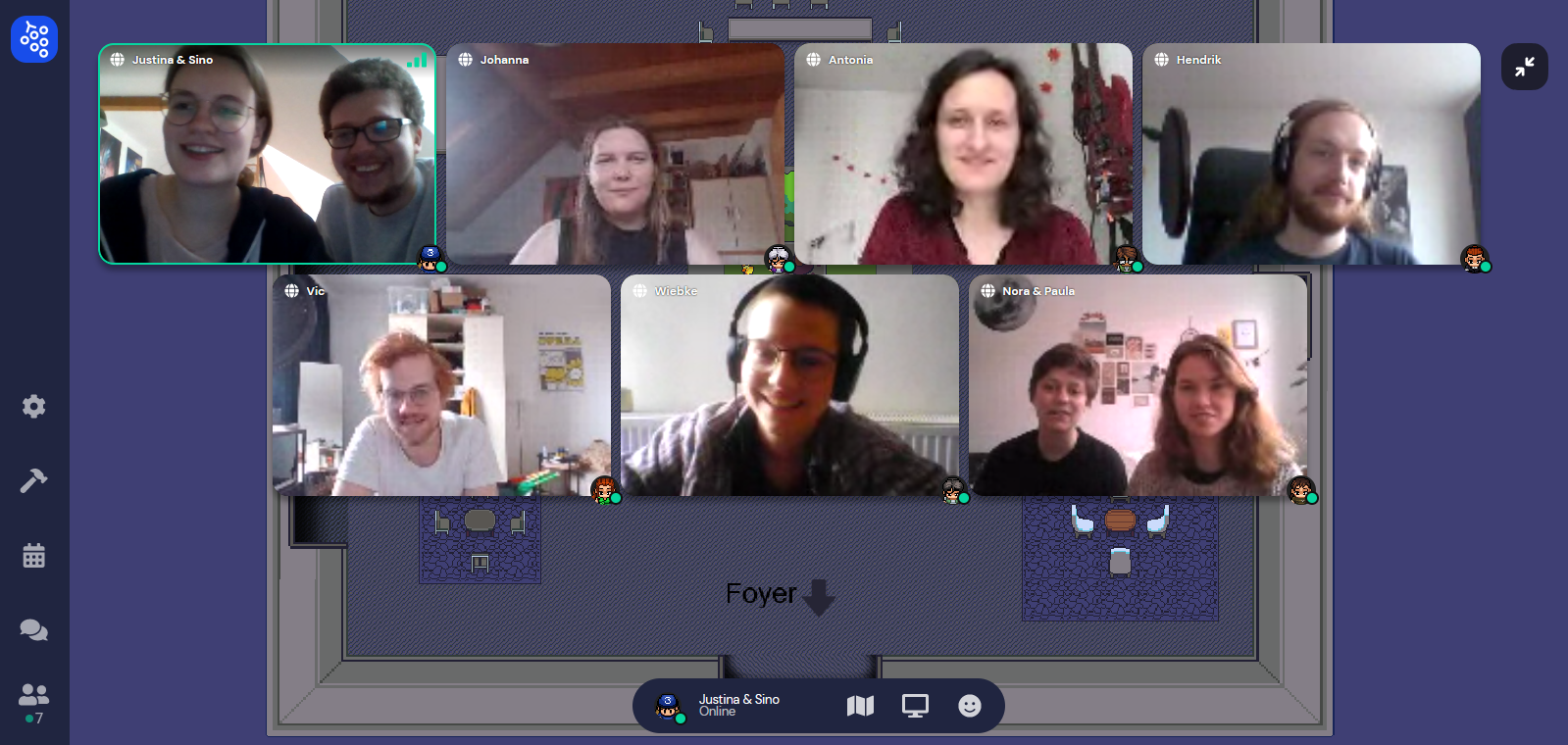 Our team in the conference space.